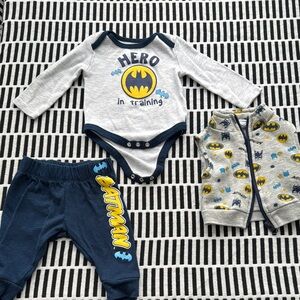 Batman Hero in Training Baby Outfit Set
